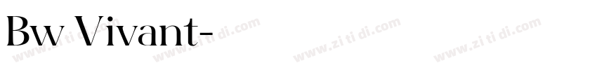 Bw Vivant字体转换